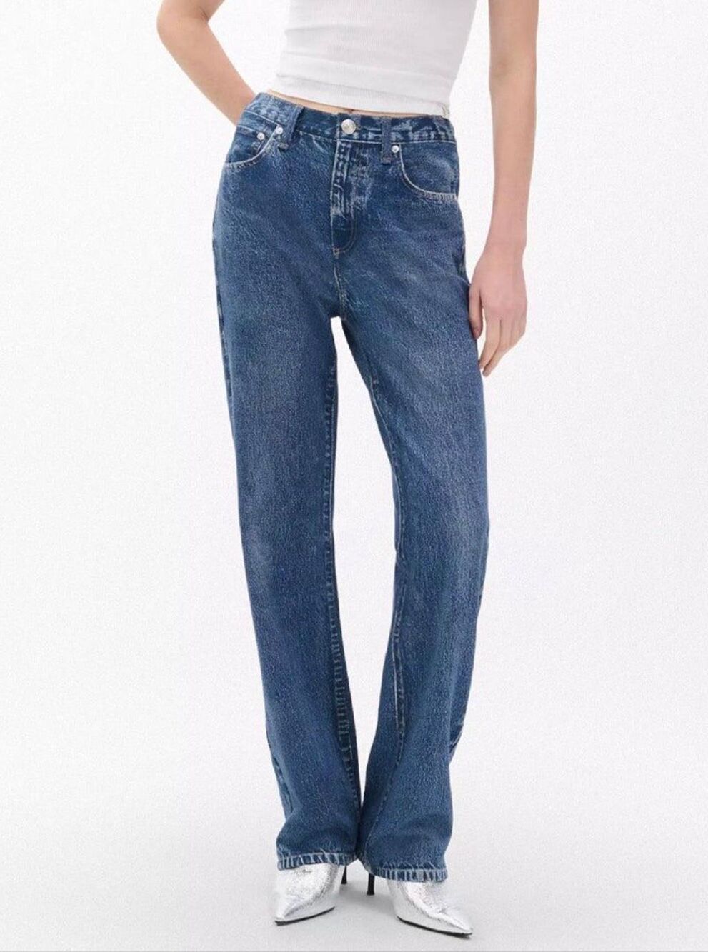 rag & bone Miramar Terry Shea Full Length Jeans Size 25 Almeda Relaxed StraighT